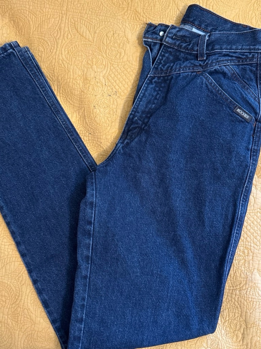 Vintage Rocky Mountain Jeans High Waisted Bareback Western Denim